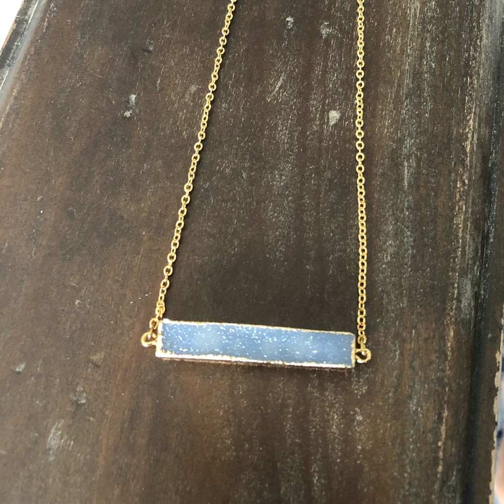 Druzy Bar Necklace